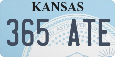 KS license plate 365ATE