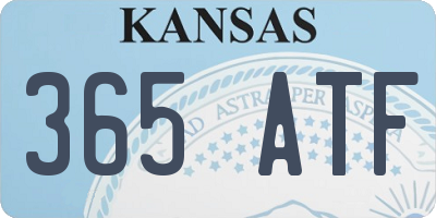 KS license plate 365ATF