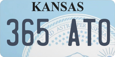 KS license plate 365ATO