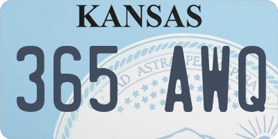 KS license plate 365AWQ