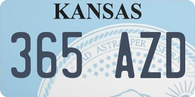 KS license plate 365AZD