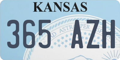 KS license plate 365AZH