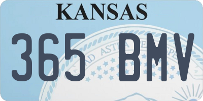 KS license plate 365BMV