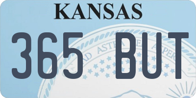 KS license plate 365BUT