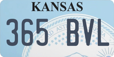 KS license plate 365BVL