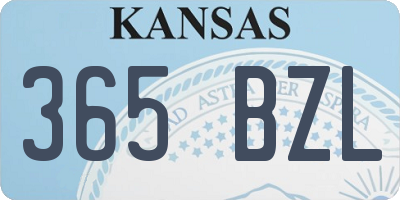 KS license plate 365BZL