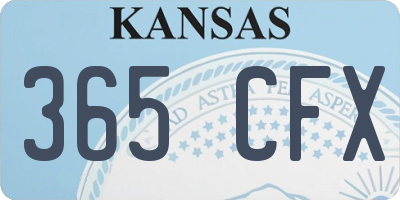 KS license plate 365CFX