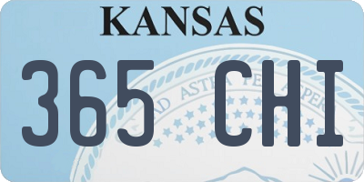 KS license plate 365CHI