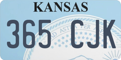 KS license plate 365CJK