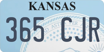 KS license plate 365CJR