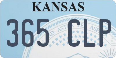 KS license plate 365CLP