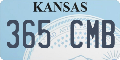 KS license plate 365CMB