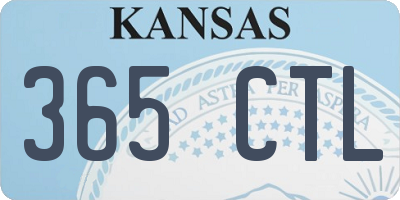 KS license plate 365CTL