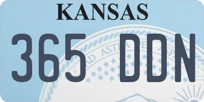 KS license plate 365DDN