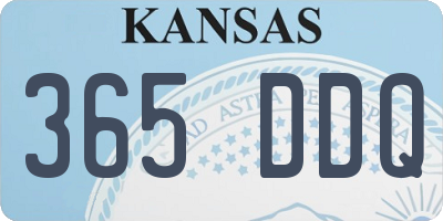 KS license plate 365DDQ