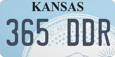 KS license plate 365DDR