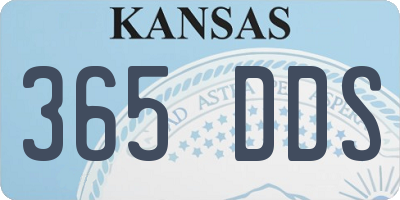 KS license plate 365DDS
