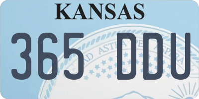 KS license plate 365DDU