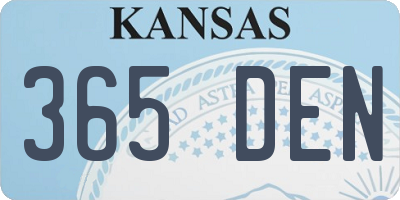 KS license plate 365DEN