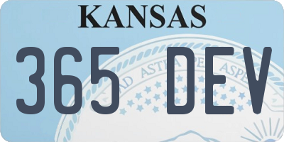 KS license plate 365DEV