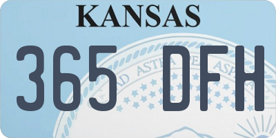 KS license plate 365DFH