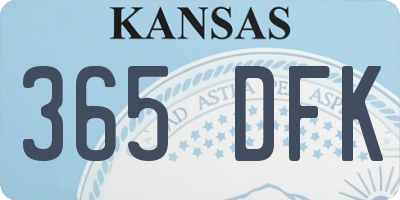 KS license plate 365DFK
