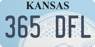 KS license plate 365DFL