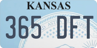 KS license plate 365DFT