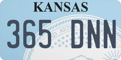 KS license plate 365DNN