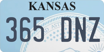 KS license plate 365DNZ