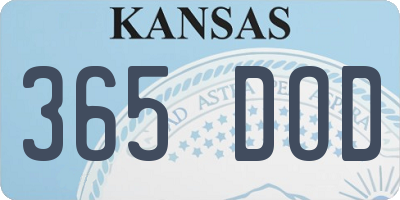 KS license plate 365DOD