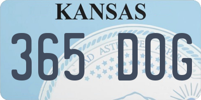 KS license plate 365DOG