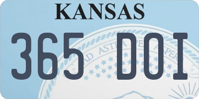 KS license plate 365DOI
