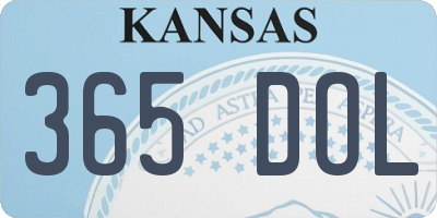KS license plate 365DOL
