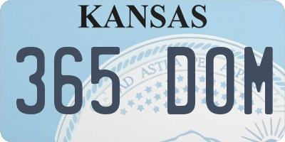 KS license plate 365DOM