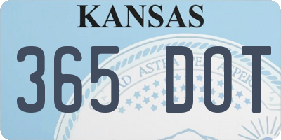 KS license plate 365DOT