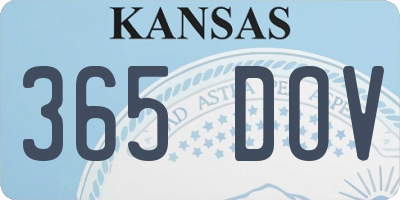 KS license plate 365DOV