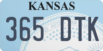 KS license plate 365DTK