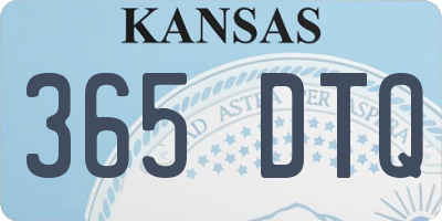 KS license plate 365DTQ