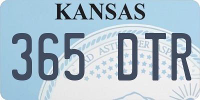 KS license plate 365DTR