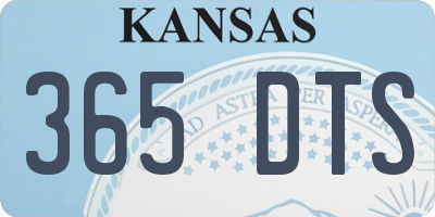 KS license plate 365DTS