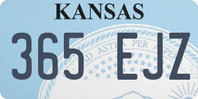 KS license plate 365EJZ