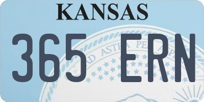 KS license plate 365ERN