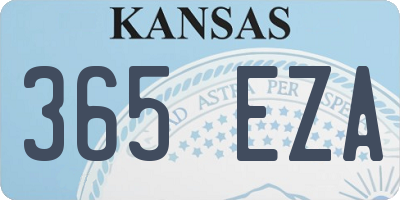 KS license plate 365EZA
