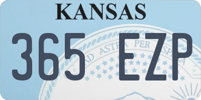 KS license plate 365EZP
