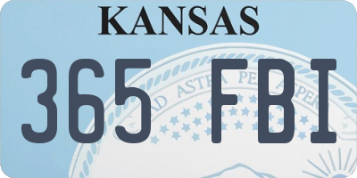 KS license plate 365FBI