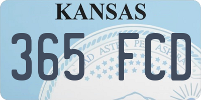 KS license plate 365FCD