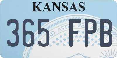 KS license plate 365FPB