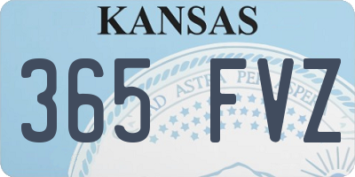 KS license plate 365FVZ