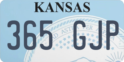 KS license plate 365GJP